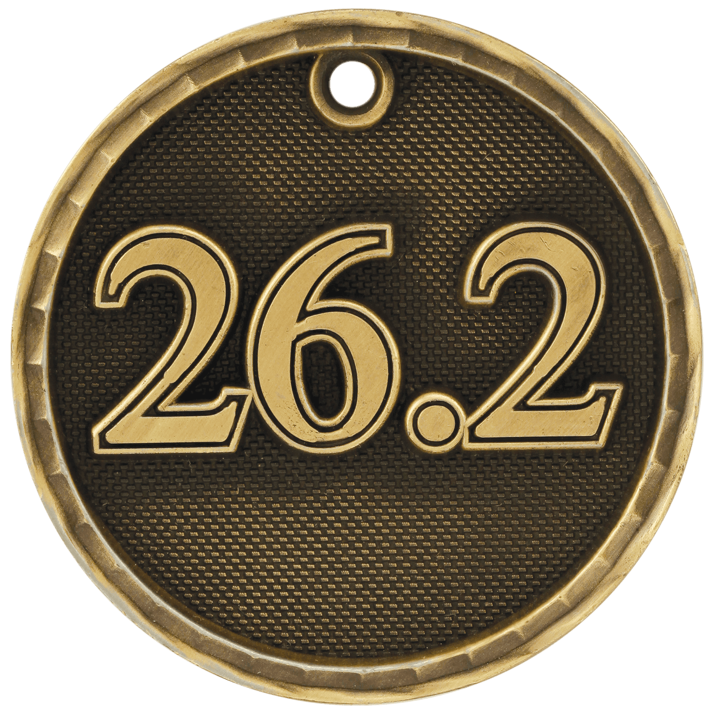 2" Antique Gold 3D Marathon Medal