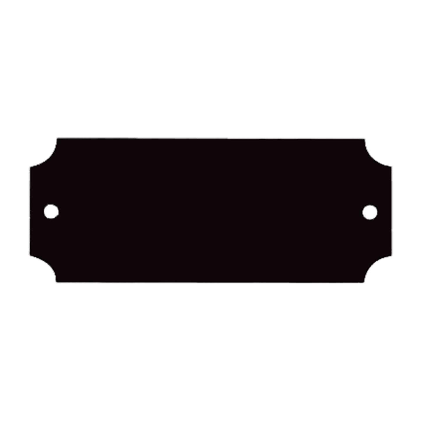 2 1/2" x 1" Black Brass Laserable Perpetual Plate