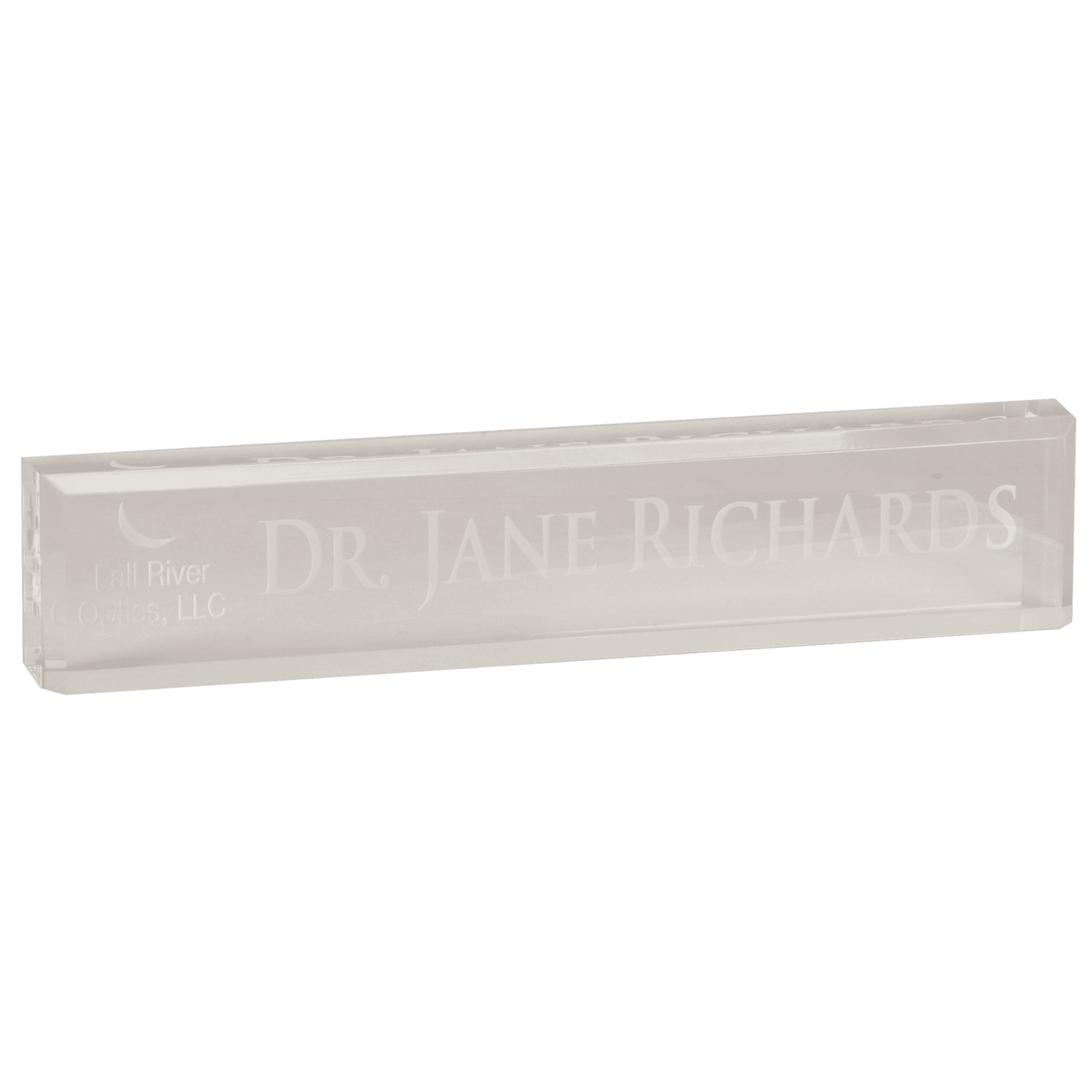 Clear Acrylic Desk Wedge - 8" x 2"