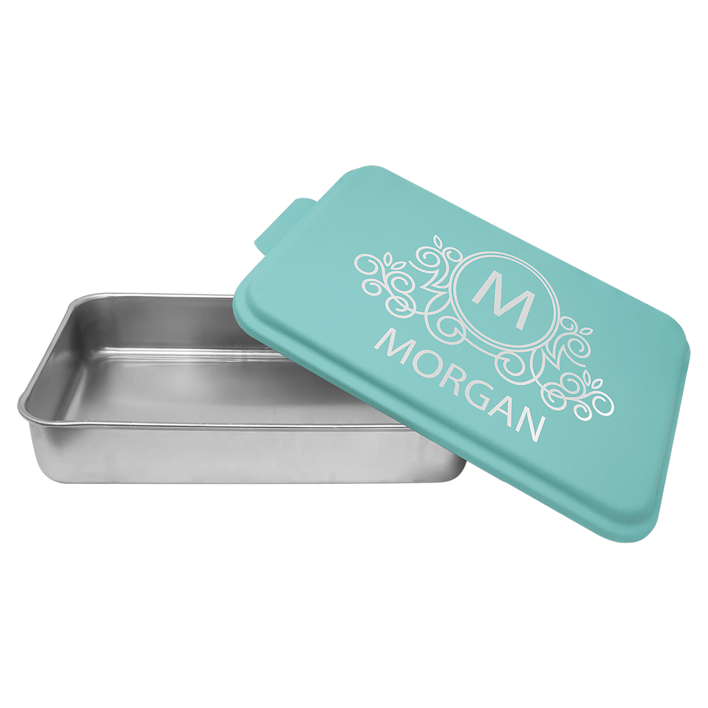 Aluminum Cake Pan with Teal Lid - 9" x 13"