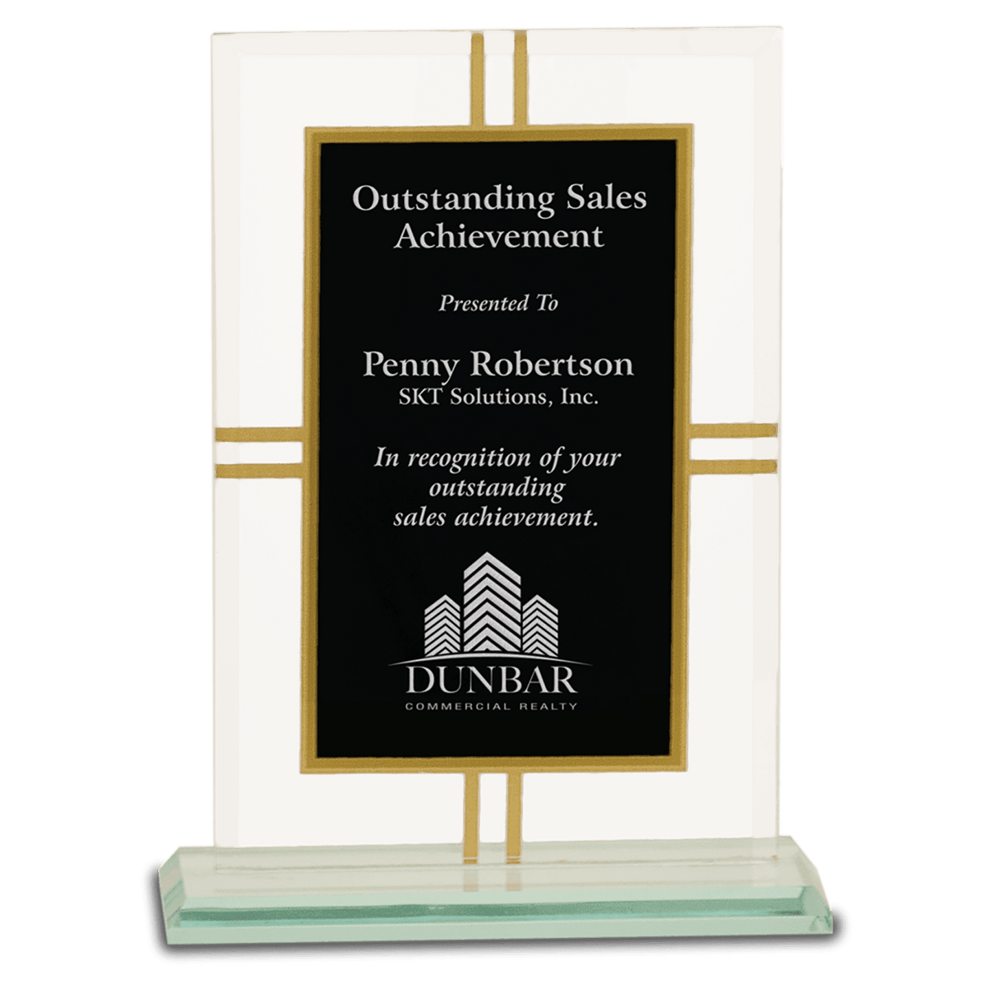 Contemporary Glass 4-Point Award - 7 1/2"