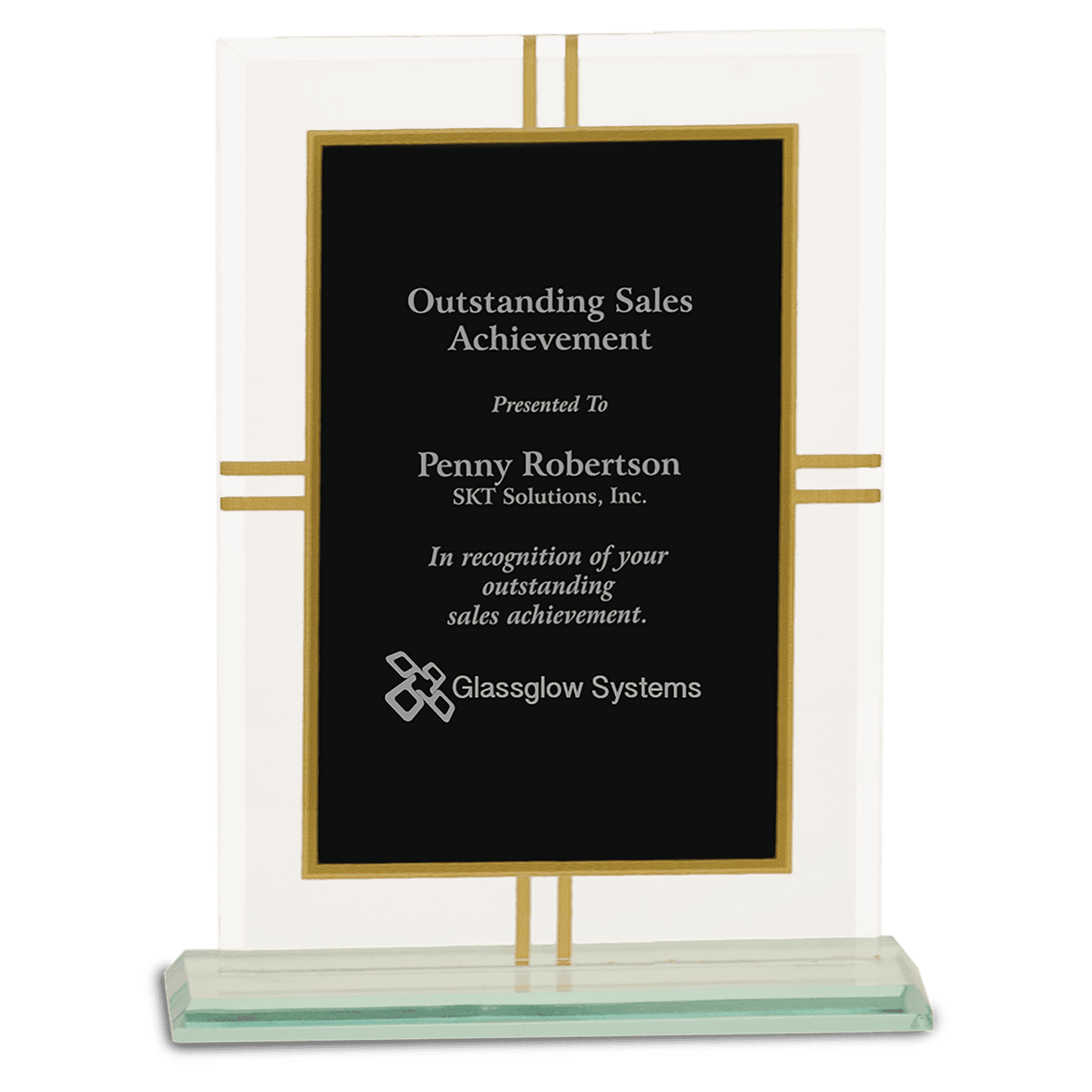 Contemporary Glass 4-Point Award - 8 1/2"