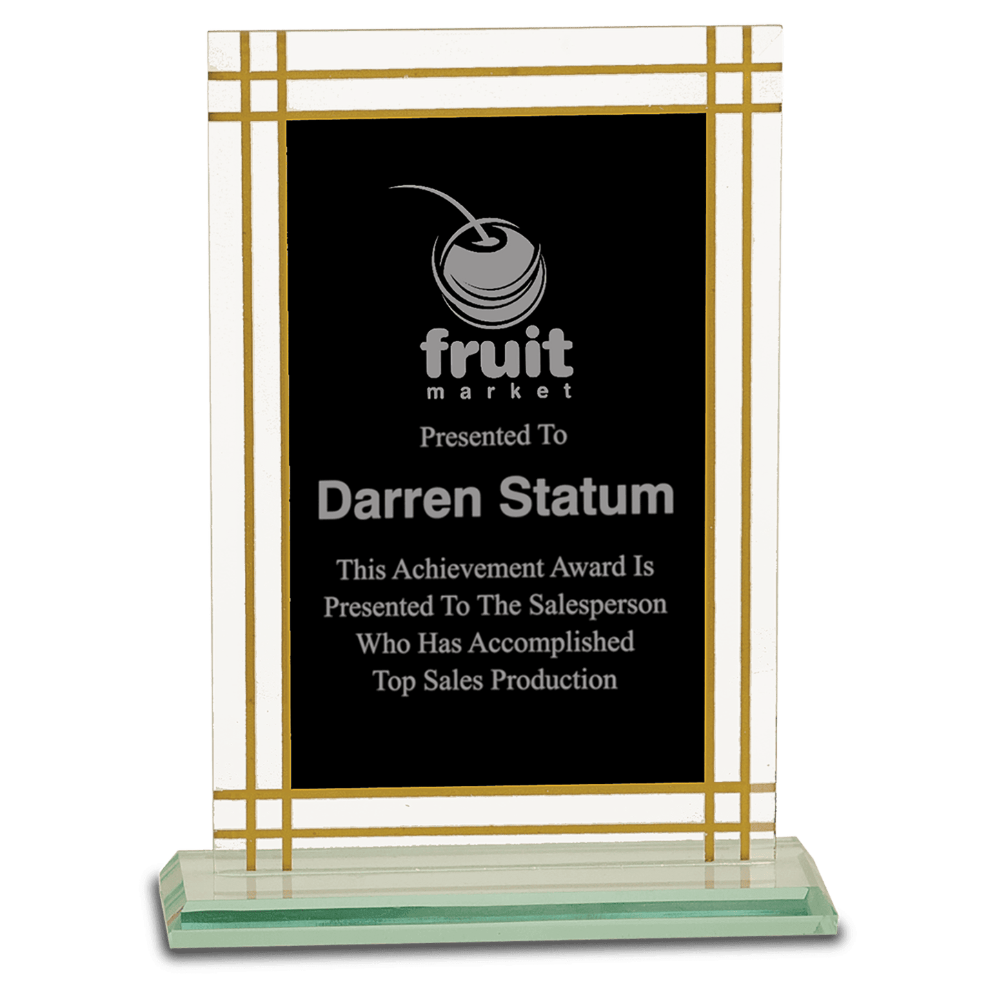 Contemporary Glass Full Border Award - 7 1/2"