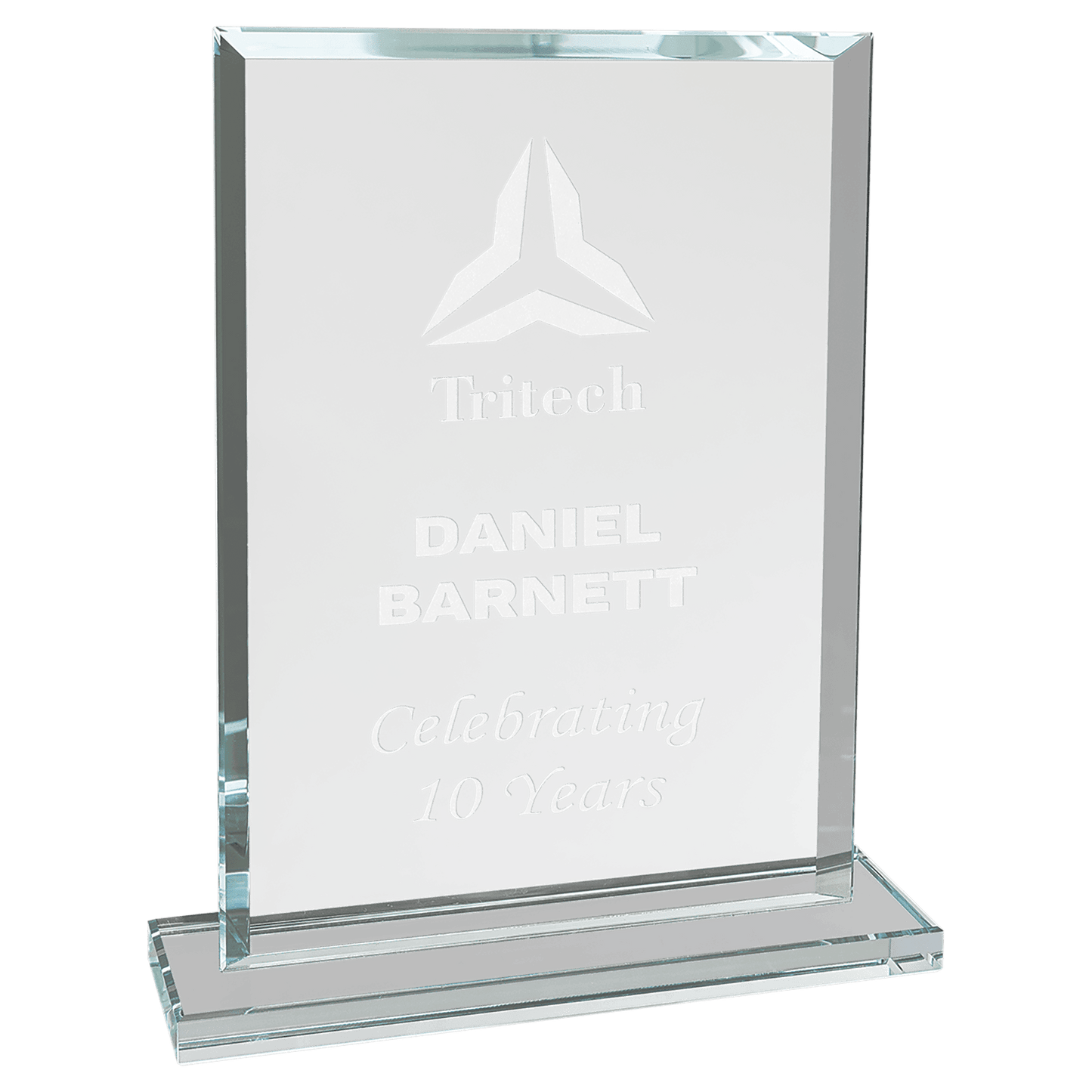 Rectangle Clear Glass Award - 7 3/4"