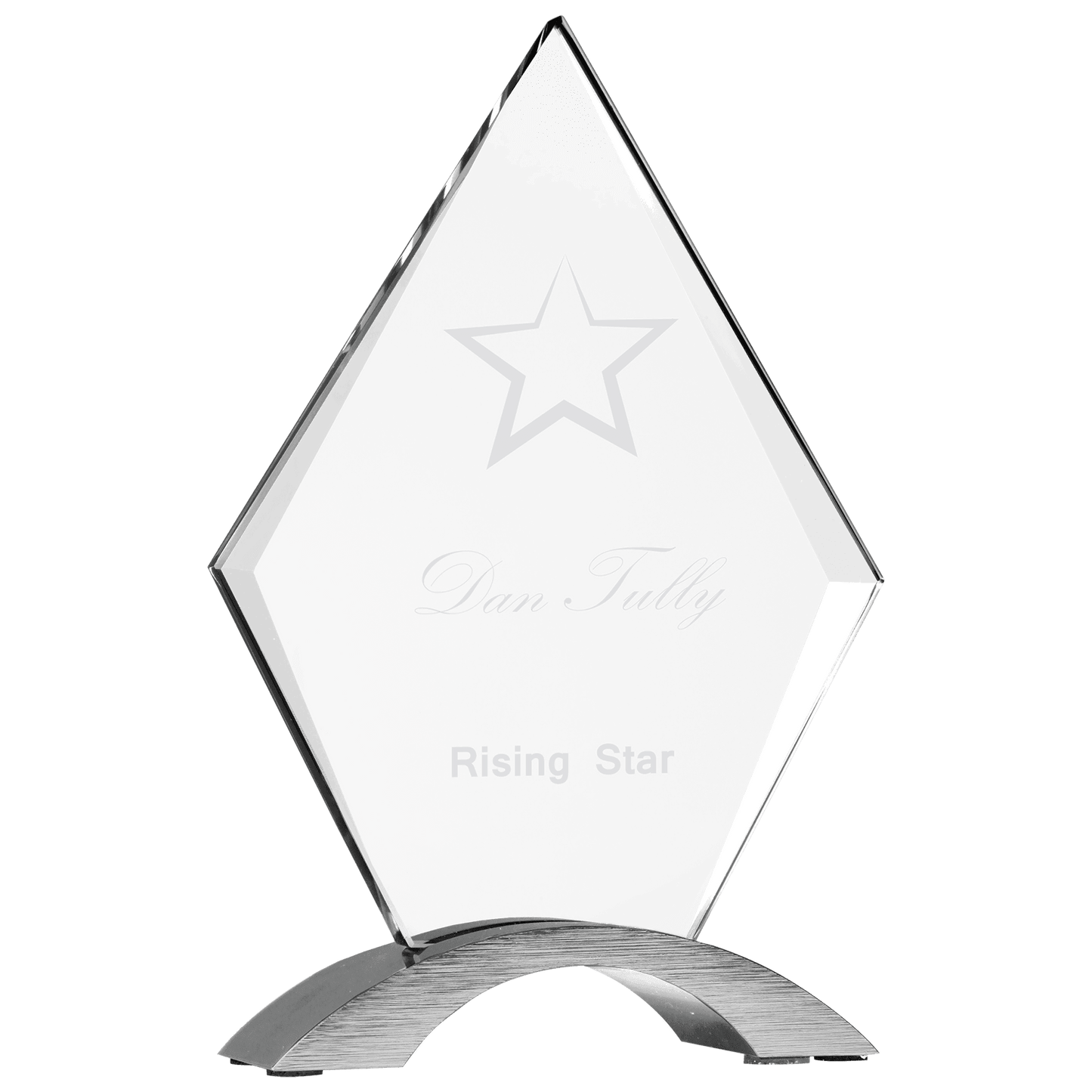 Diamond Cosmic Acrylic with Silver Base - 7 1/4"