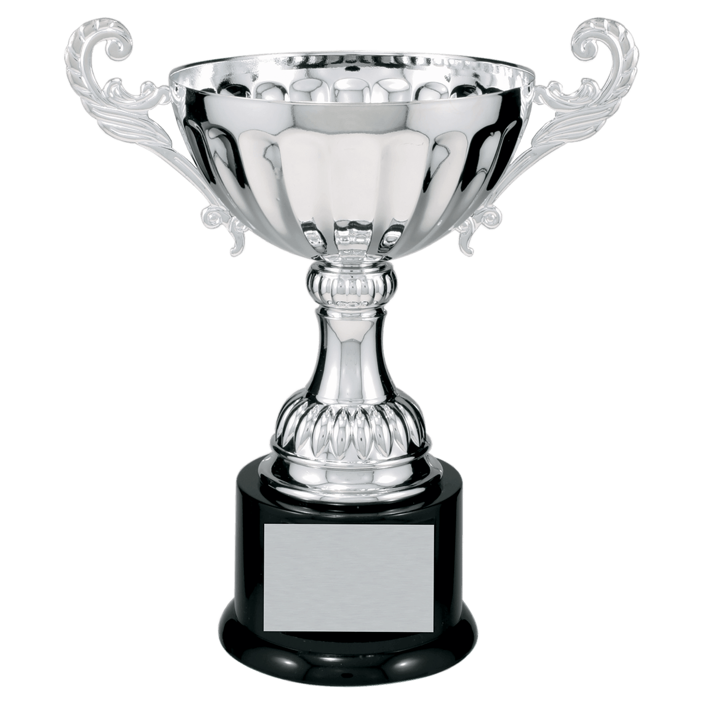 Silver Completed Metal Cup Trophy on Plastic Base - 9 3/4"