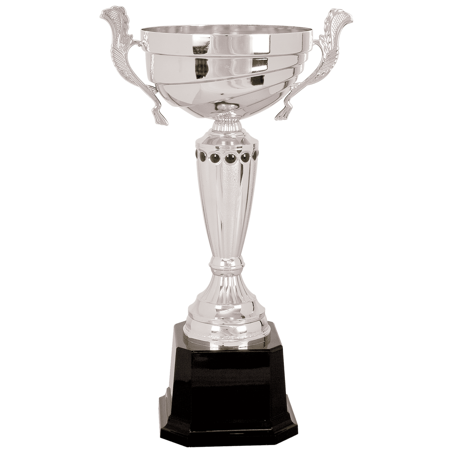 Silver Completed Metal Cup Trophy on Plastic Base - 15 1/2"