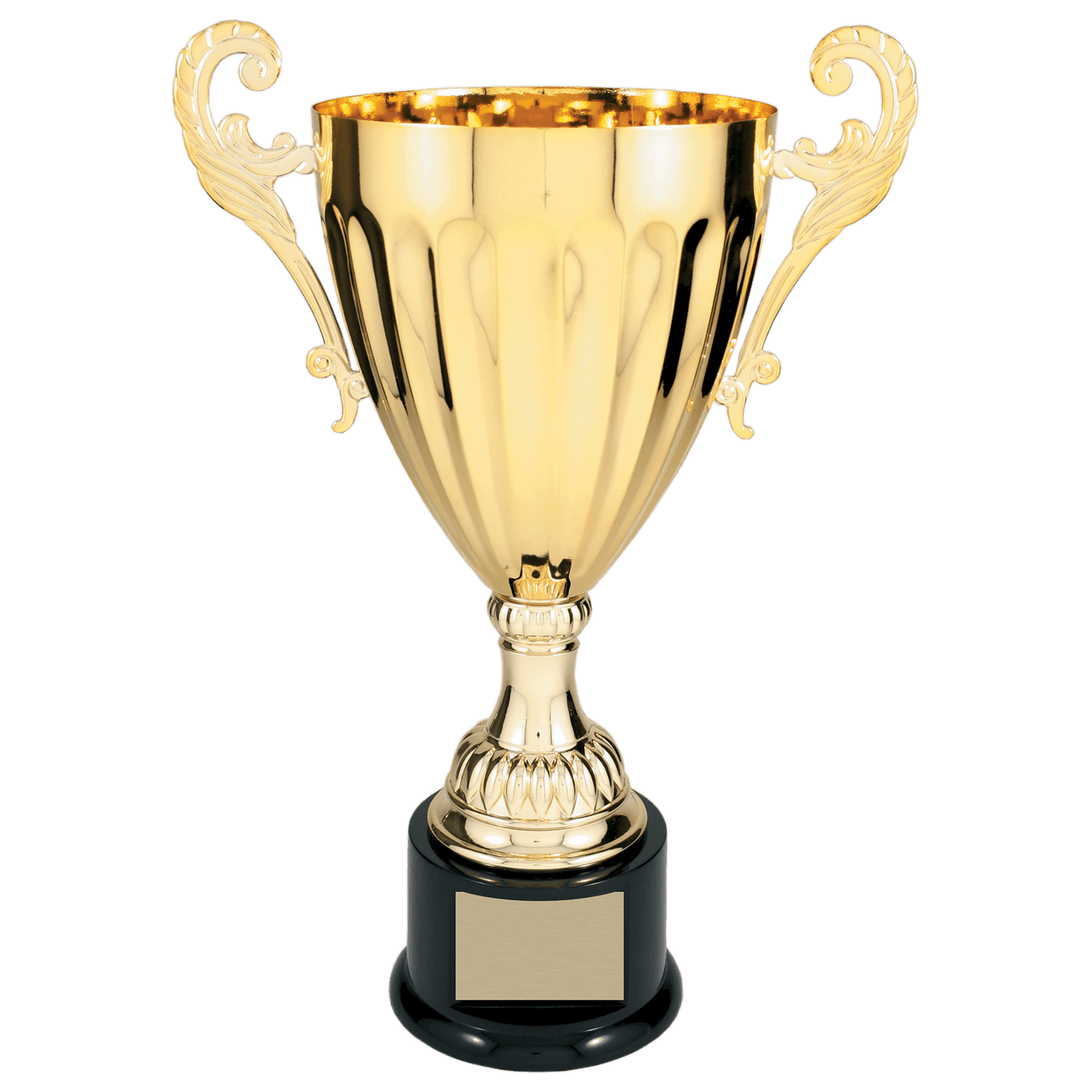 Gold Completed Metal Cup Trophy on Plastic Base - 14 1/2"