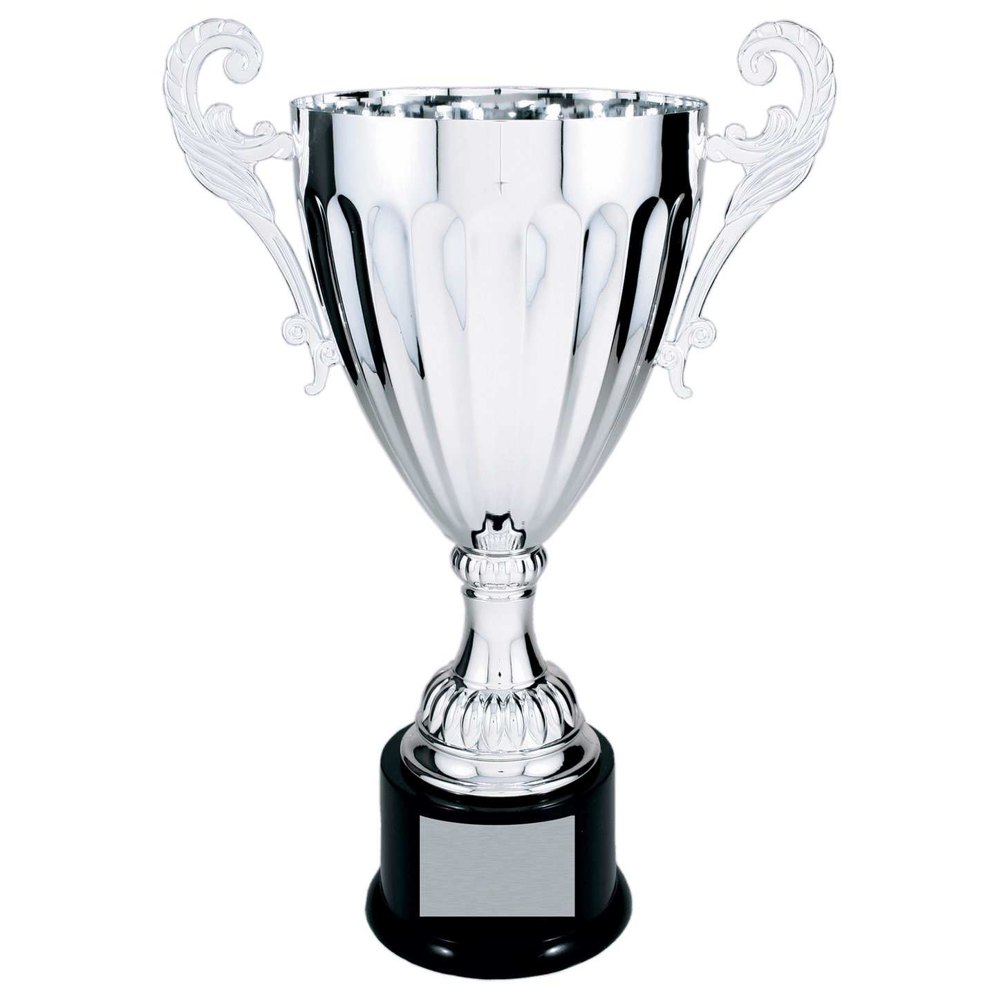Silver Completed Metal Cup Trophy on Plastic Base - 14 1/2"