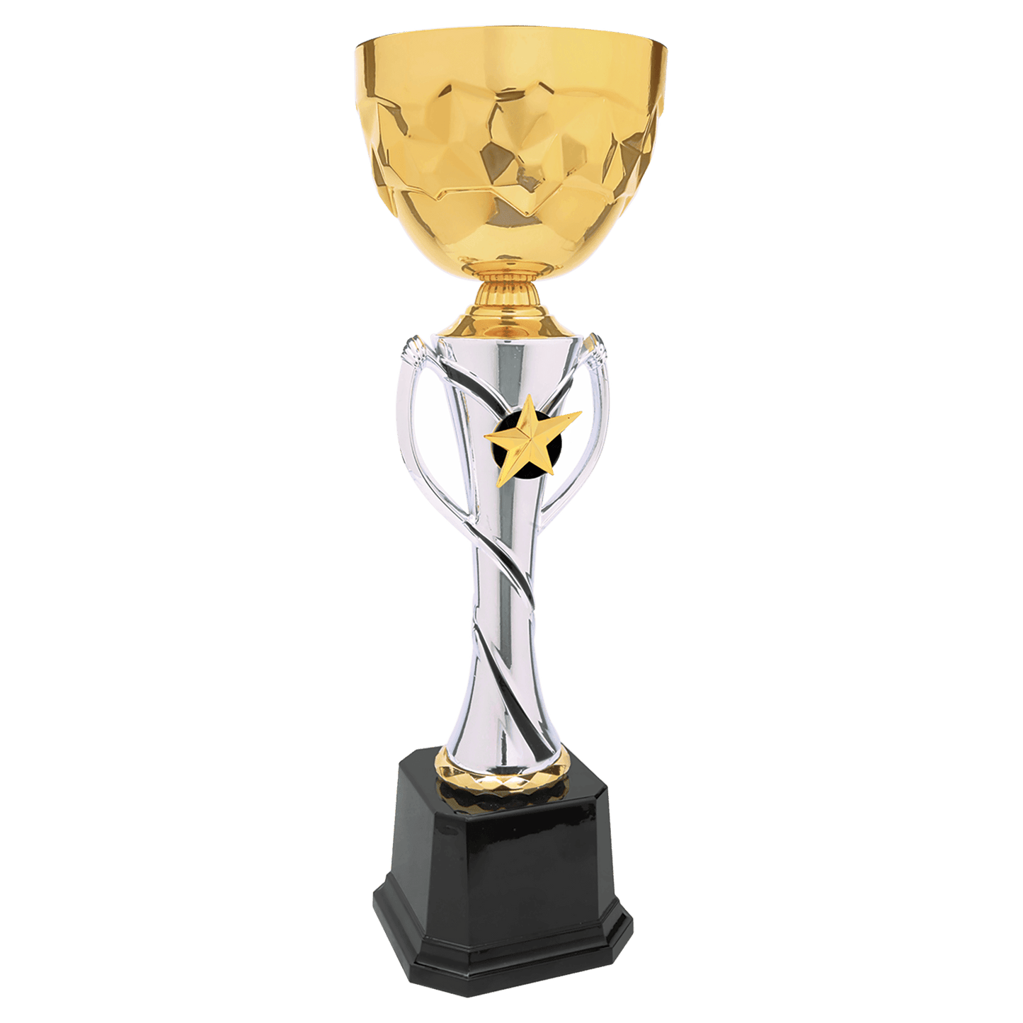 Silver/Gold Completed Metal Cup Trophy - 16"