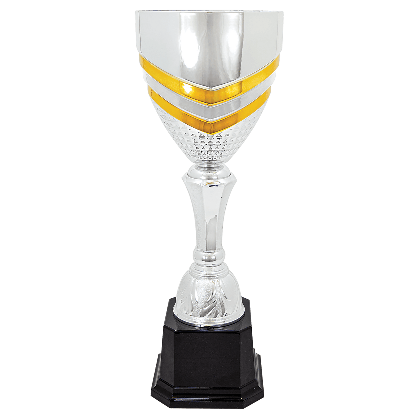 Completed Metal Cup Trophy on Plastic Base - 17"