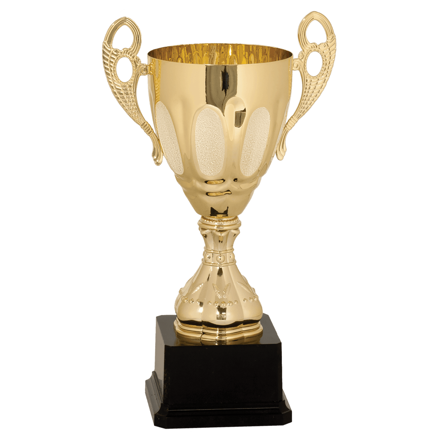 11" Gold Completed Metal Cup Trophy on Plastic Base