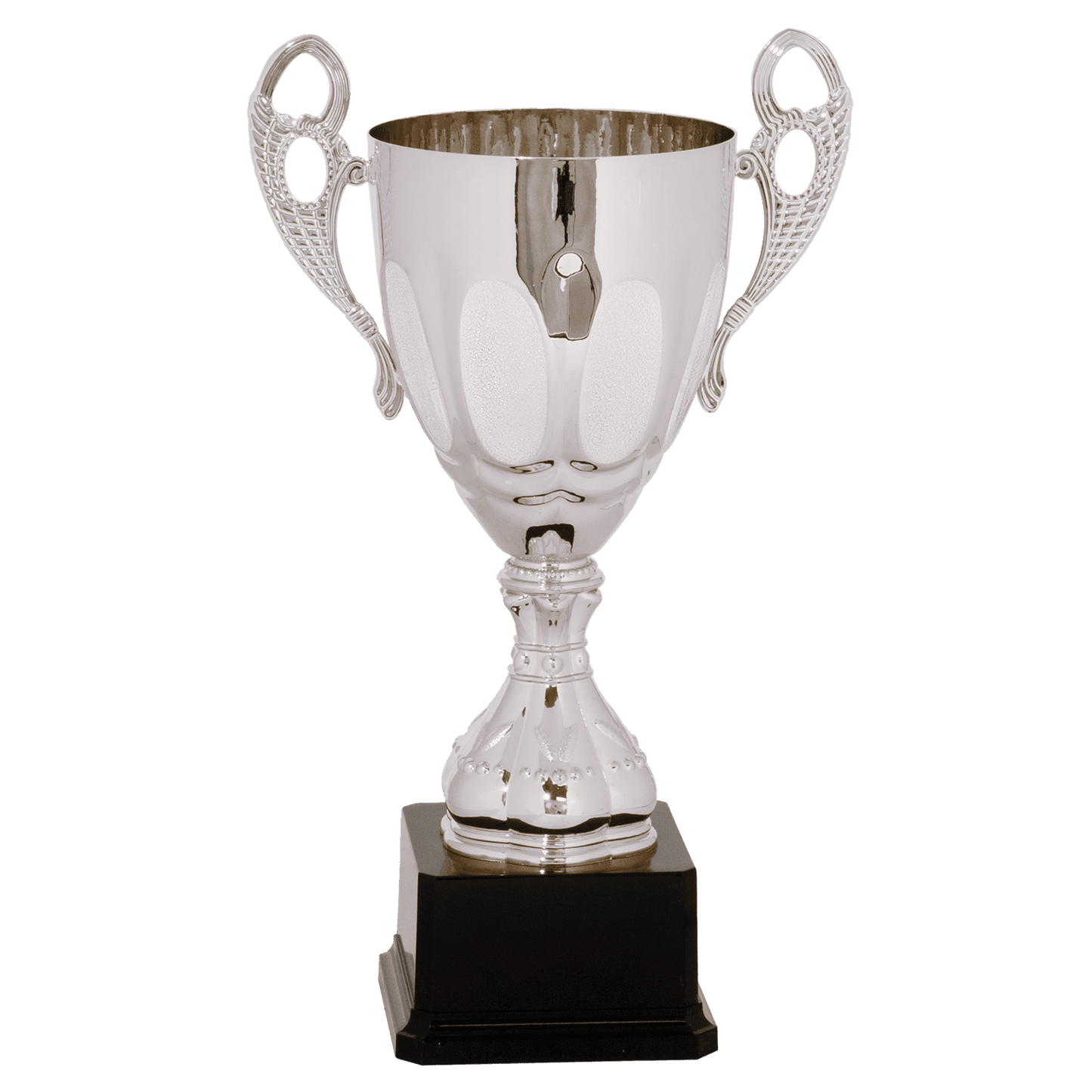 Silver Completed Metal Cup Trophy on Plastic Base - 13"
