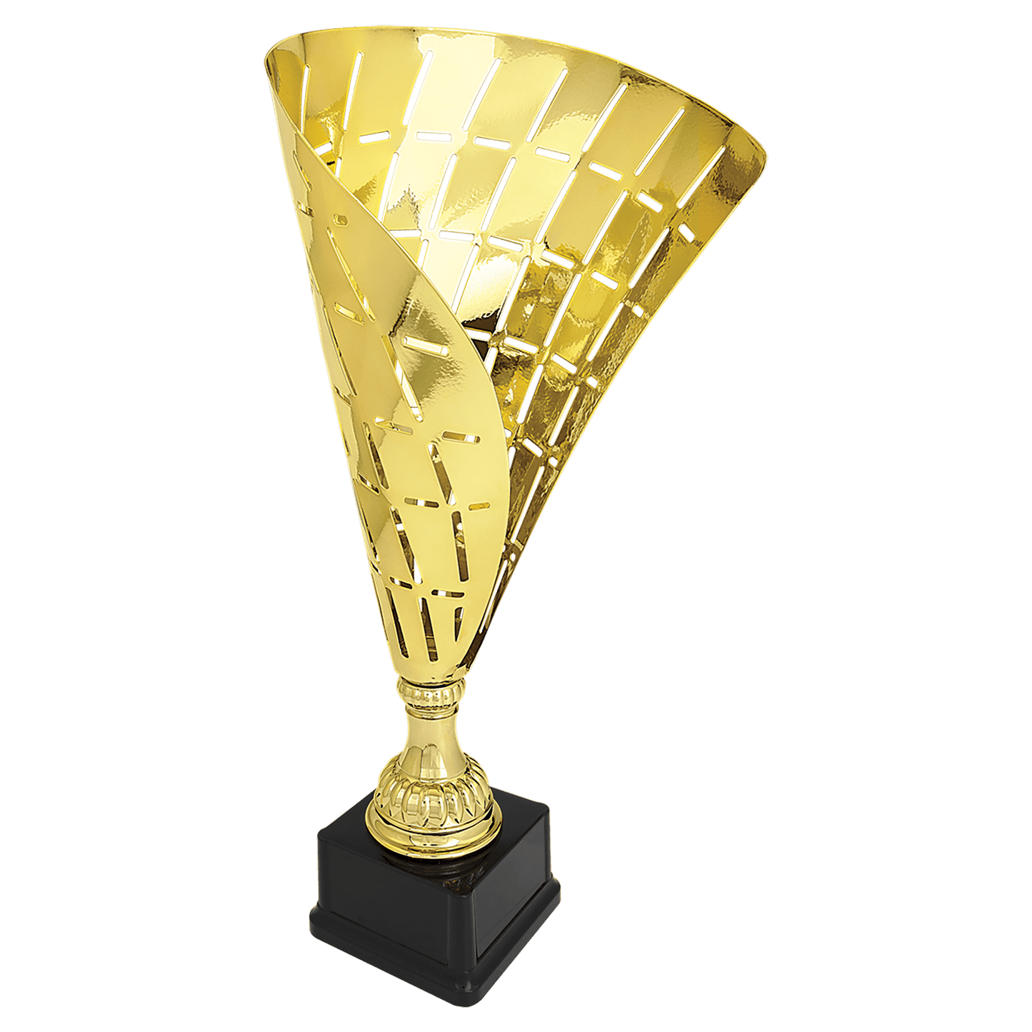 Gold Metal Flag Cup on Plastic Base - 18"