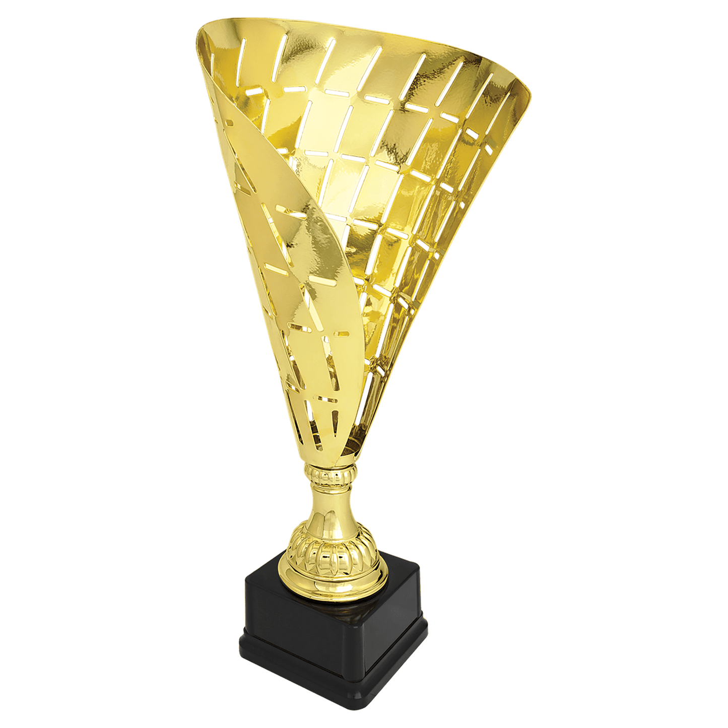 Gold Metal Flag Cup on Plastic Base - 19 1/2"