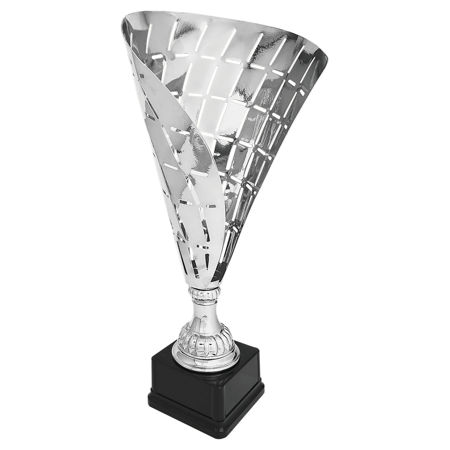 Silver Metal Flag Cup on Plastic Base - 19 1/2"