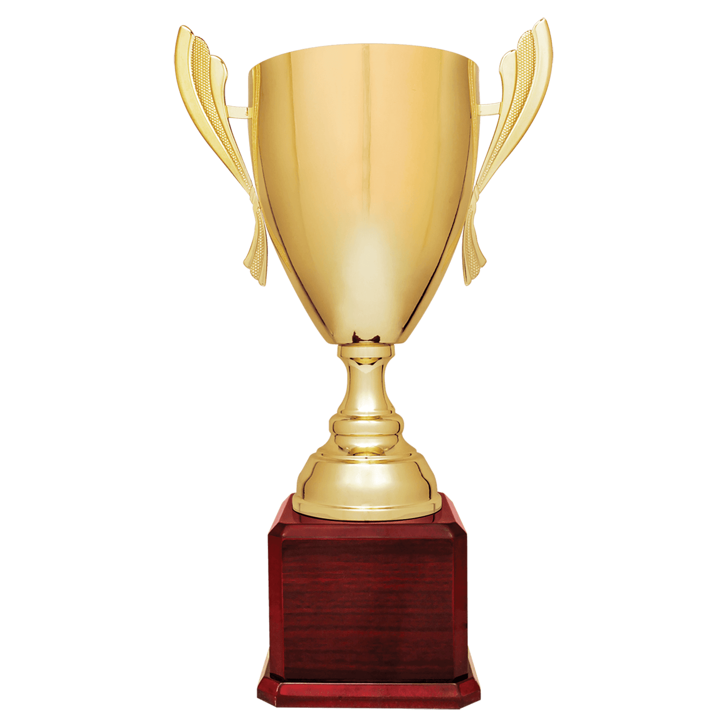 22" Gold Completed Metal Cup Trophy on Rosewood Royal Piano Finish Base