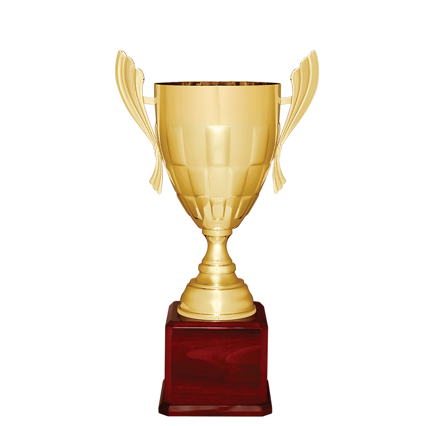 Gold Completed Metal Cup Trophy on Rosewood Royal Piano Finish Base - 24 3/4"