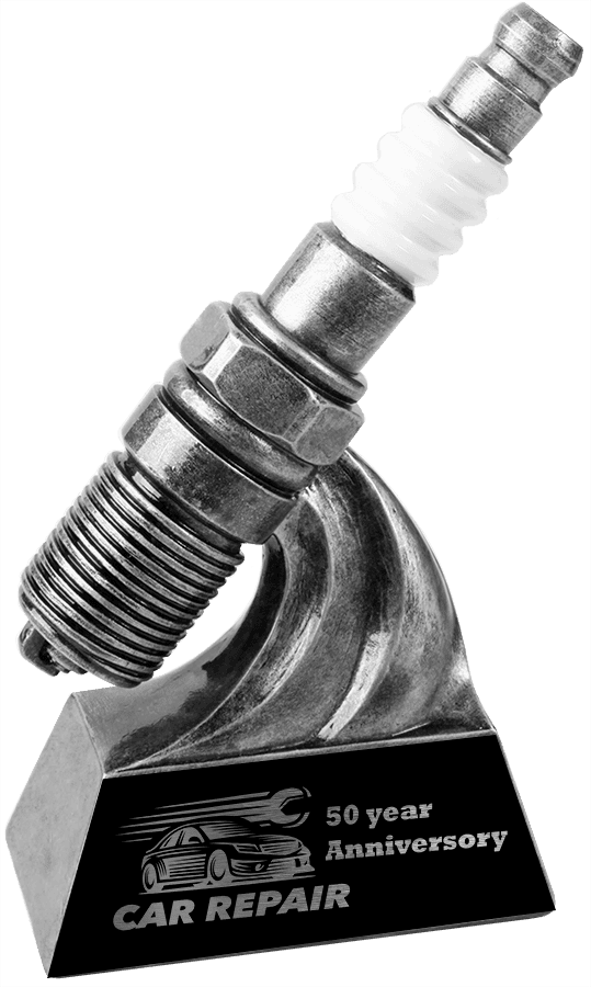 Spark Plug Car Show Resin - 6"