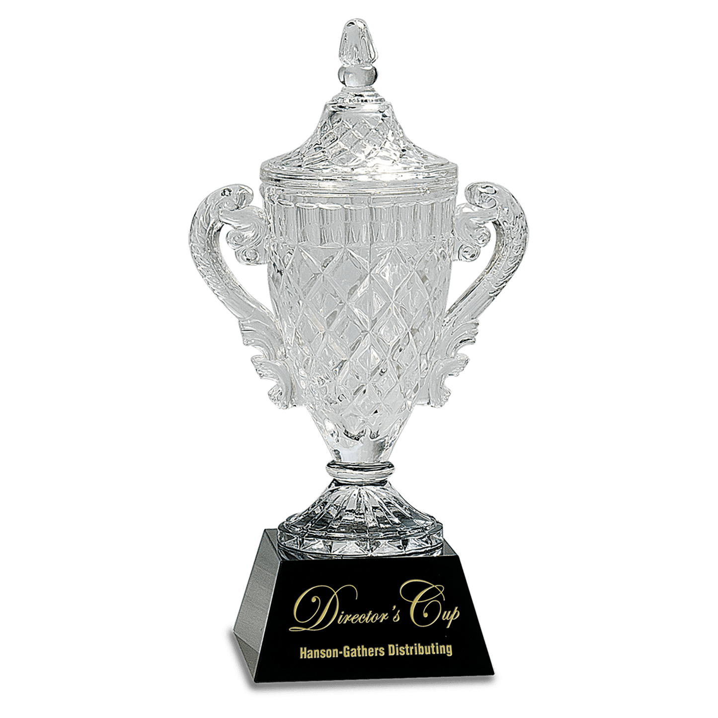 Crystal Cup on Black Pedestal Base - 12 3/4"