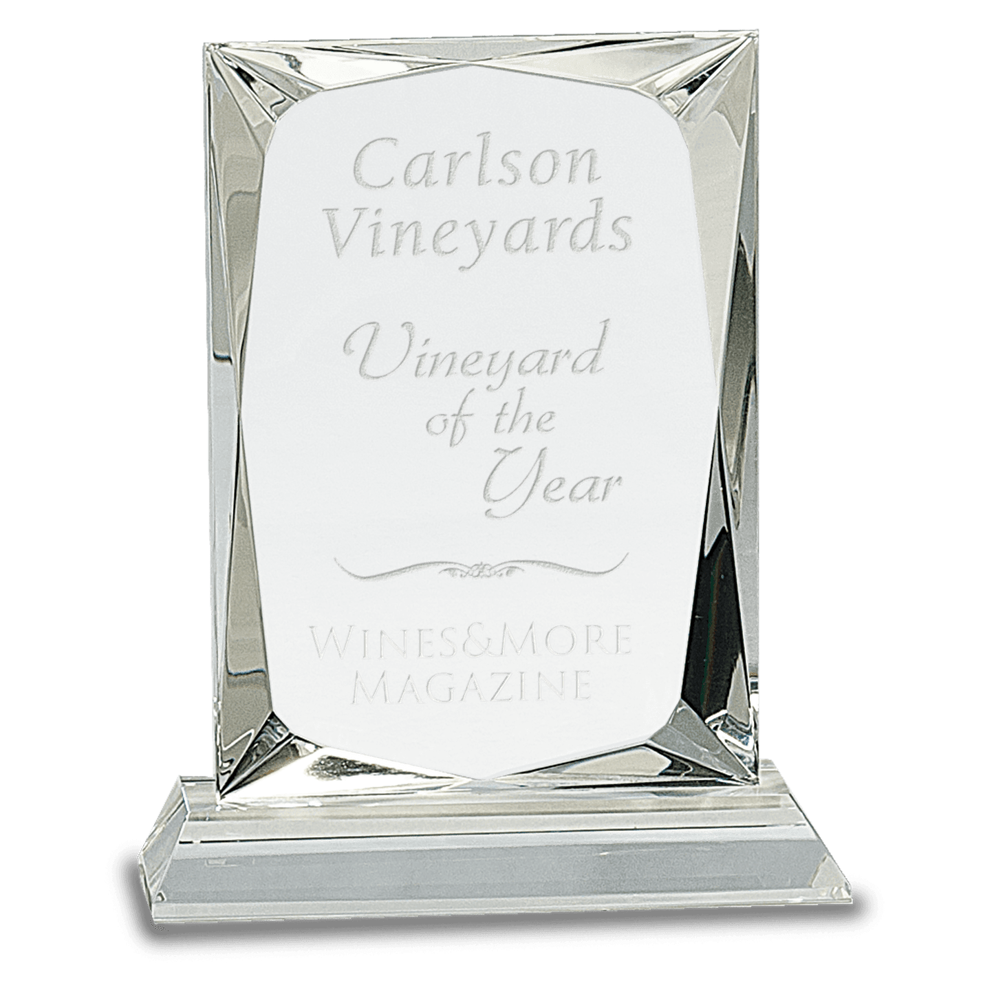 Crystal Rectangle on Clear Base - 6 1/4"