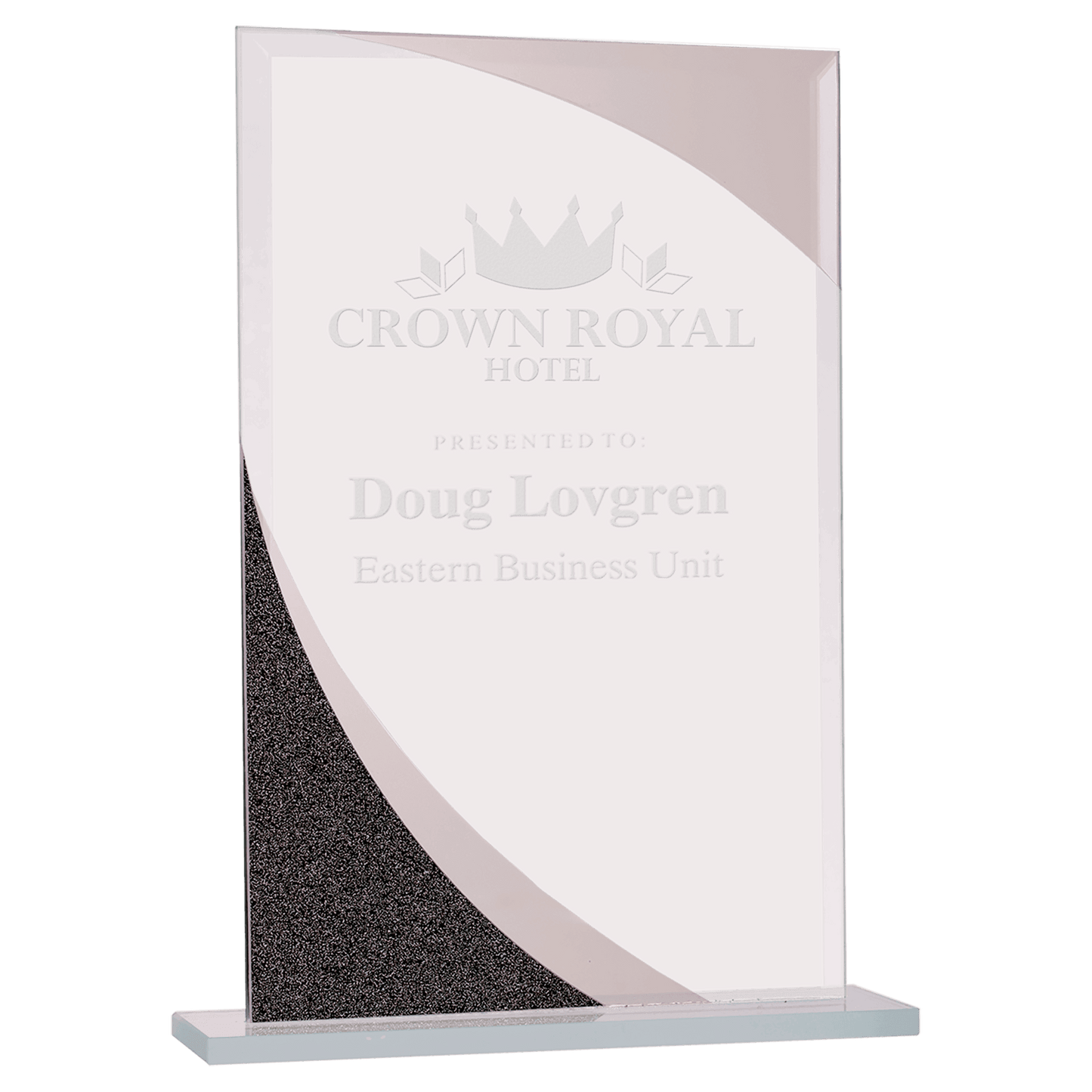Rectangle Designer Glass Award - 8"