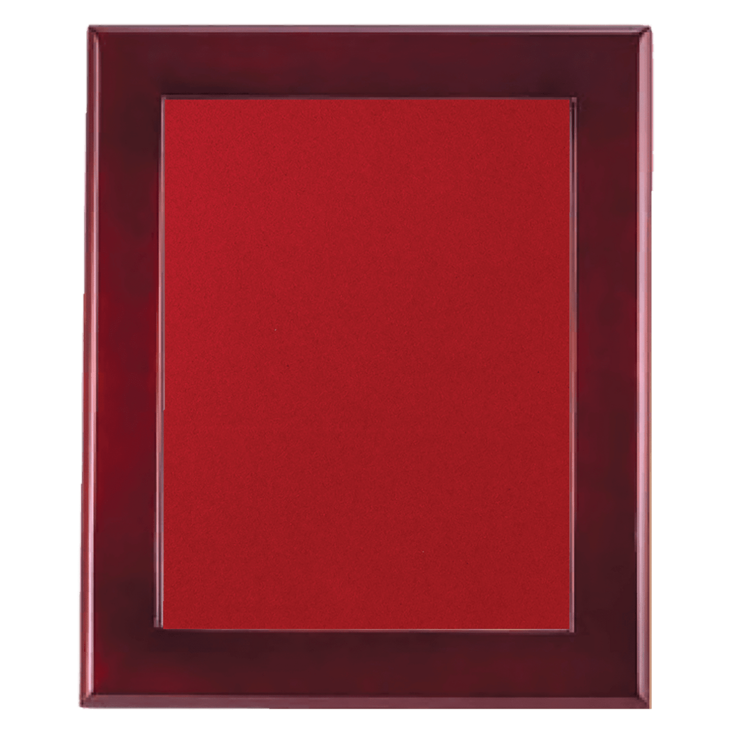 12" x 15" Rosewood Piano Finish Frame with Red Velour Backing (Assembled)