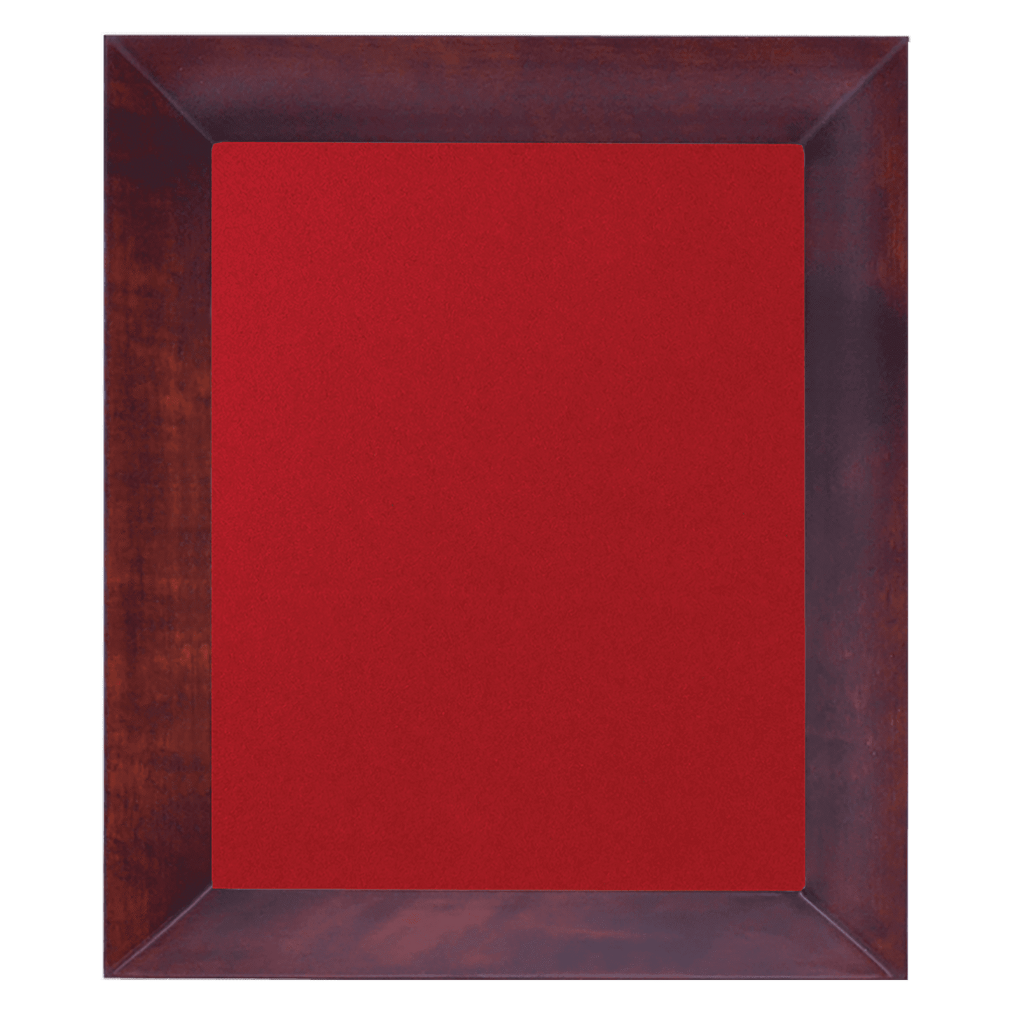 12" x 15" Matte Cherry Frame with Red Velour Backing (Assembled)