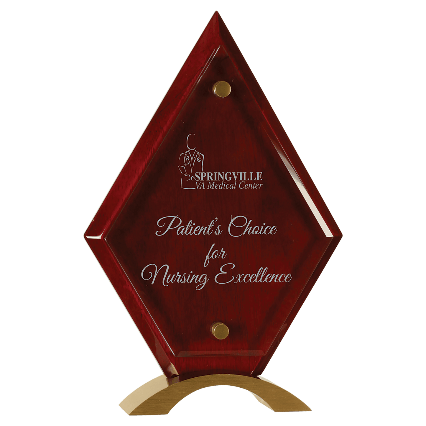 Diamond Rosewood Piano Finish Floating Acrylic Standup - 10"