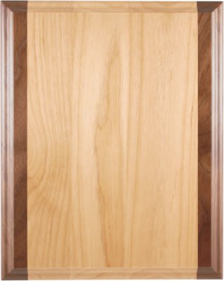 Genuine Red Alder & Genuine Walnut Plaque - 9" x 12"