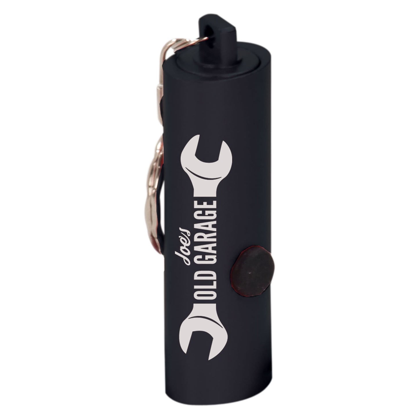 Black 3-LED Engravable Flashlight with Keychain - 2 3/8"