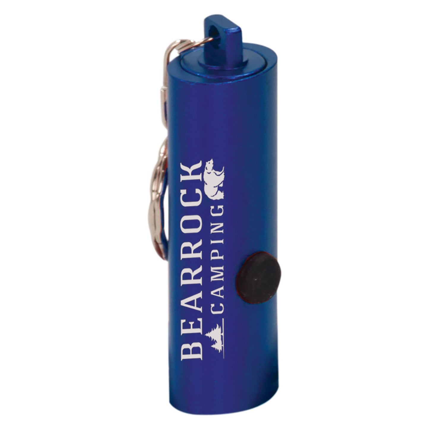 Blue 3-LED Engravable Flashlight with Keychain - 2 3/8"