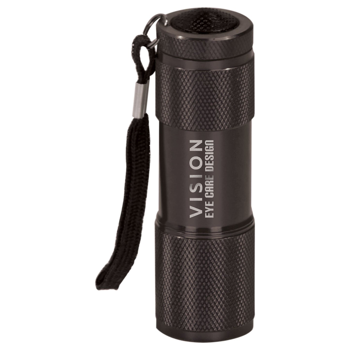 Black 9-LED Engravable Flashlight with Strap - 3 3/8"