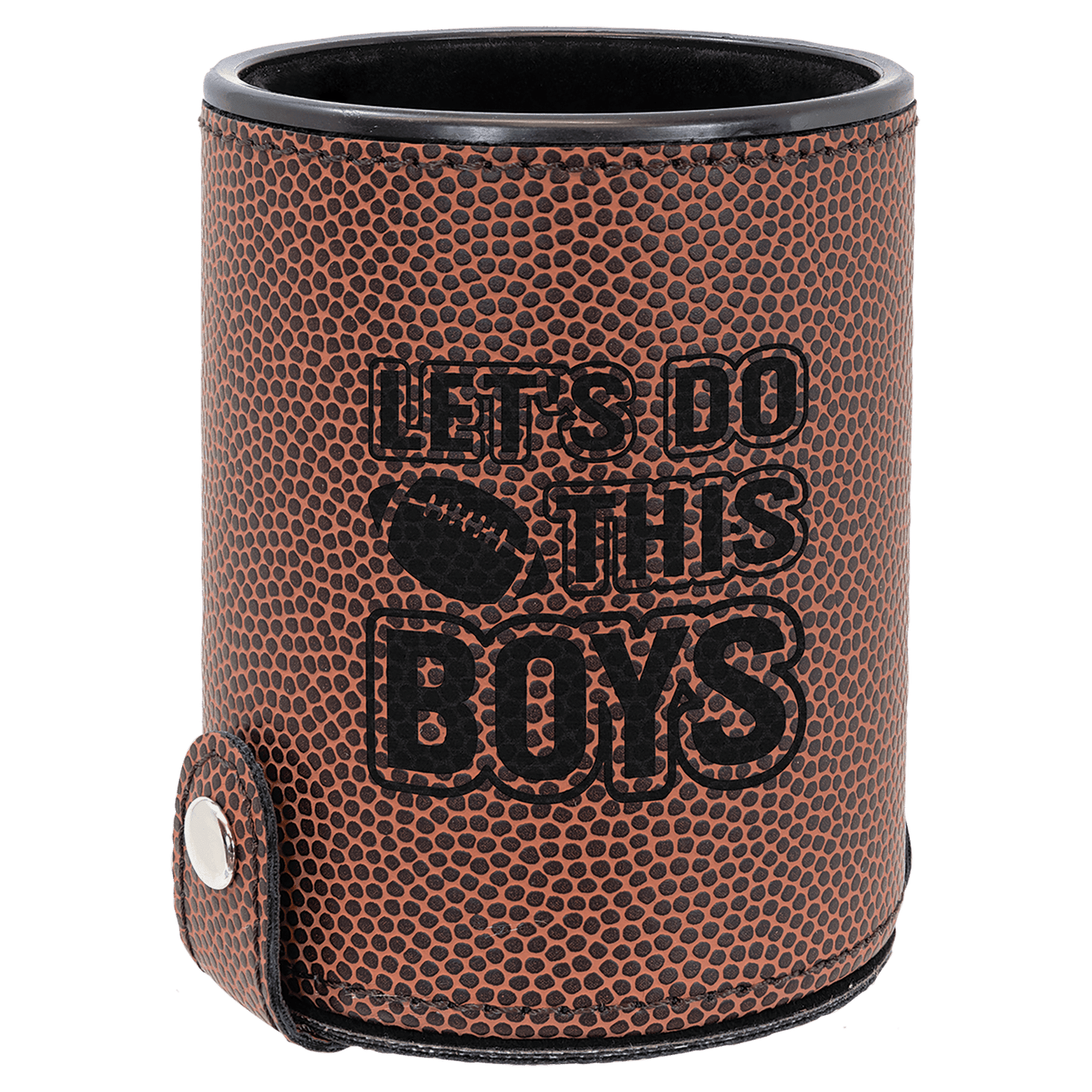 Football Engravable Leatherette Dice Cup with 5 Dice