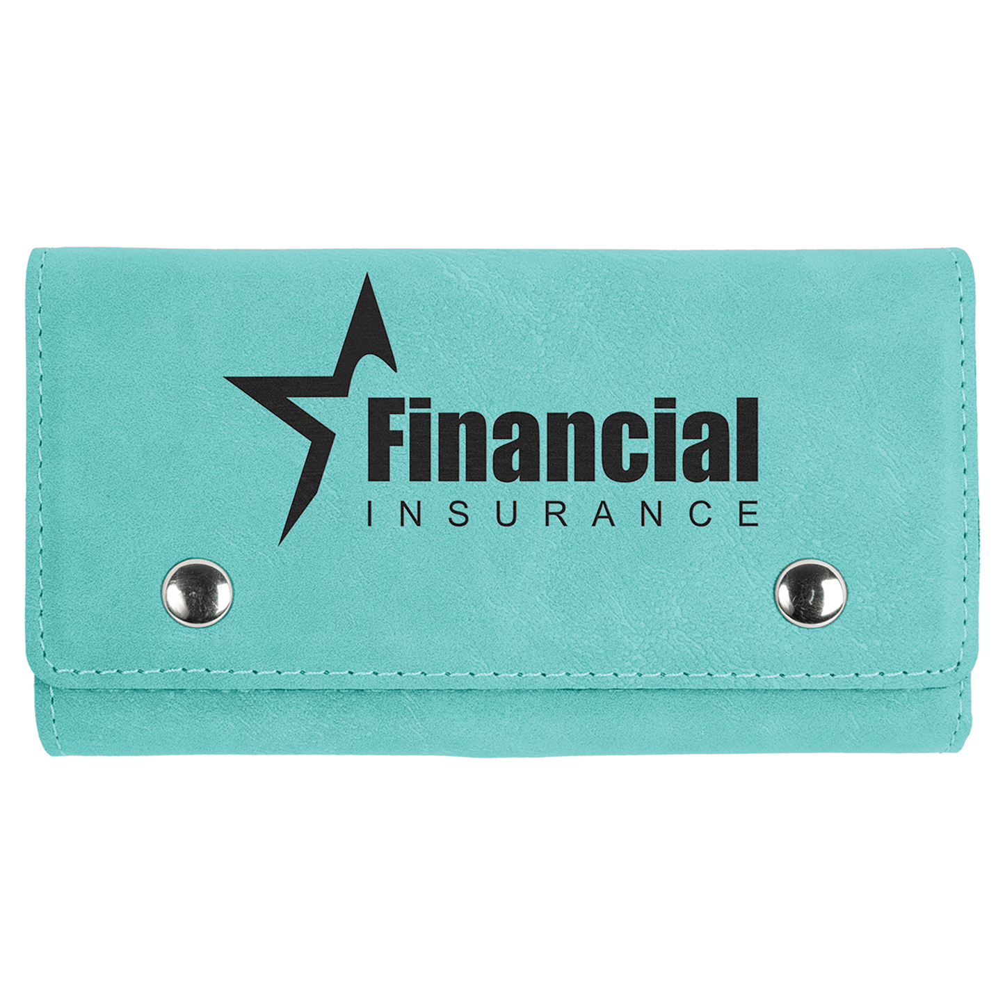 Teal Engravable Leatherette Card & Dice Set