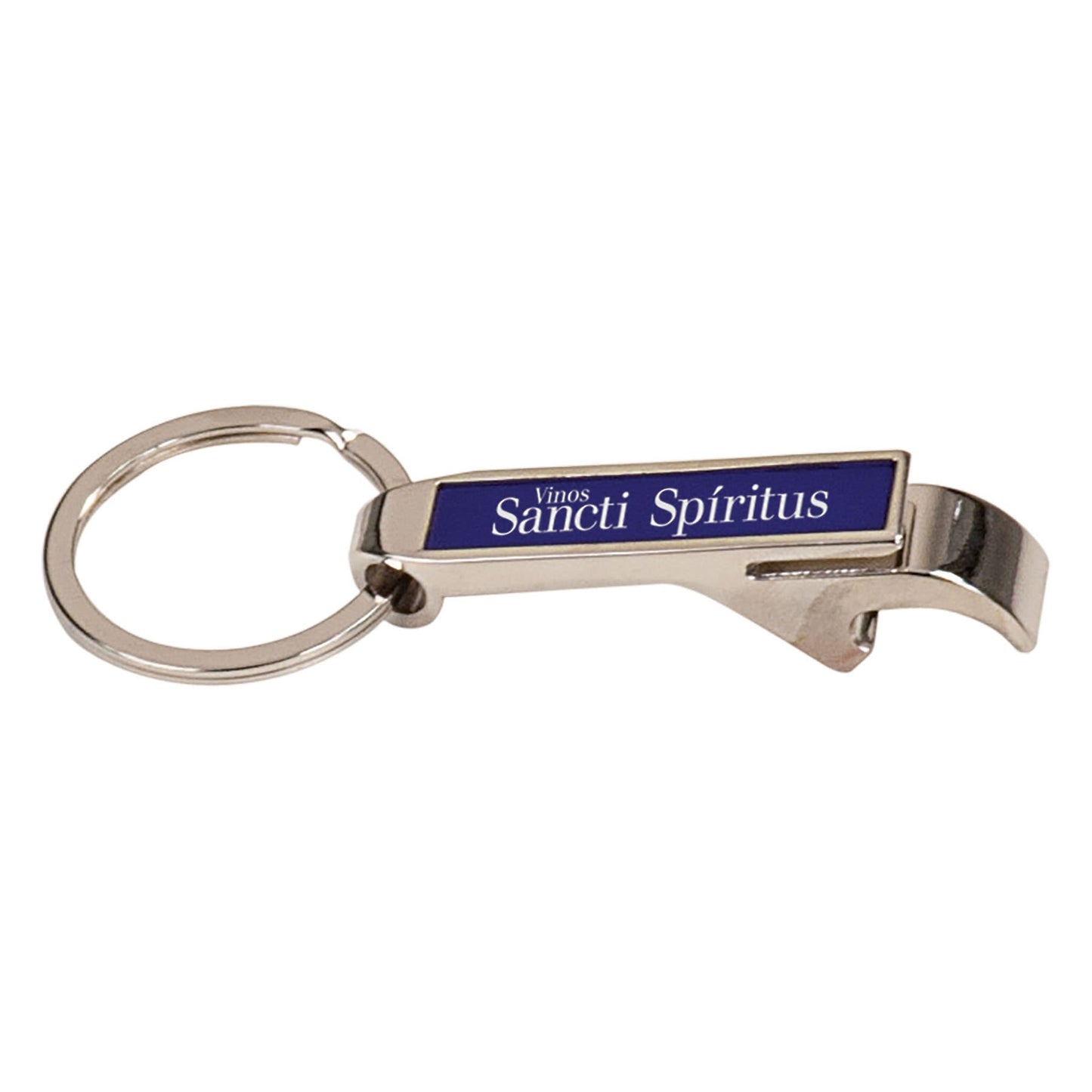 Blue Engravable Bottle Opener Keychain - 2 1/2"