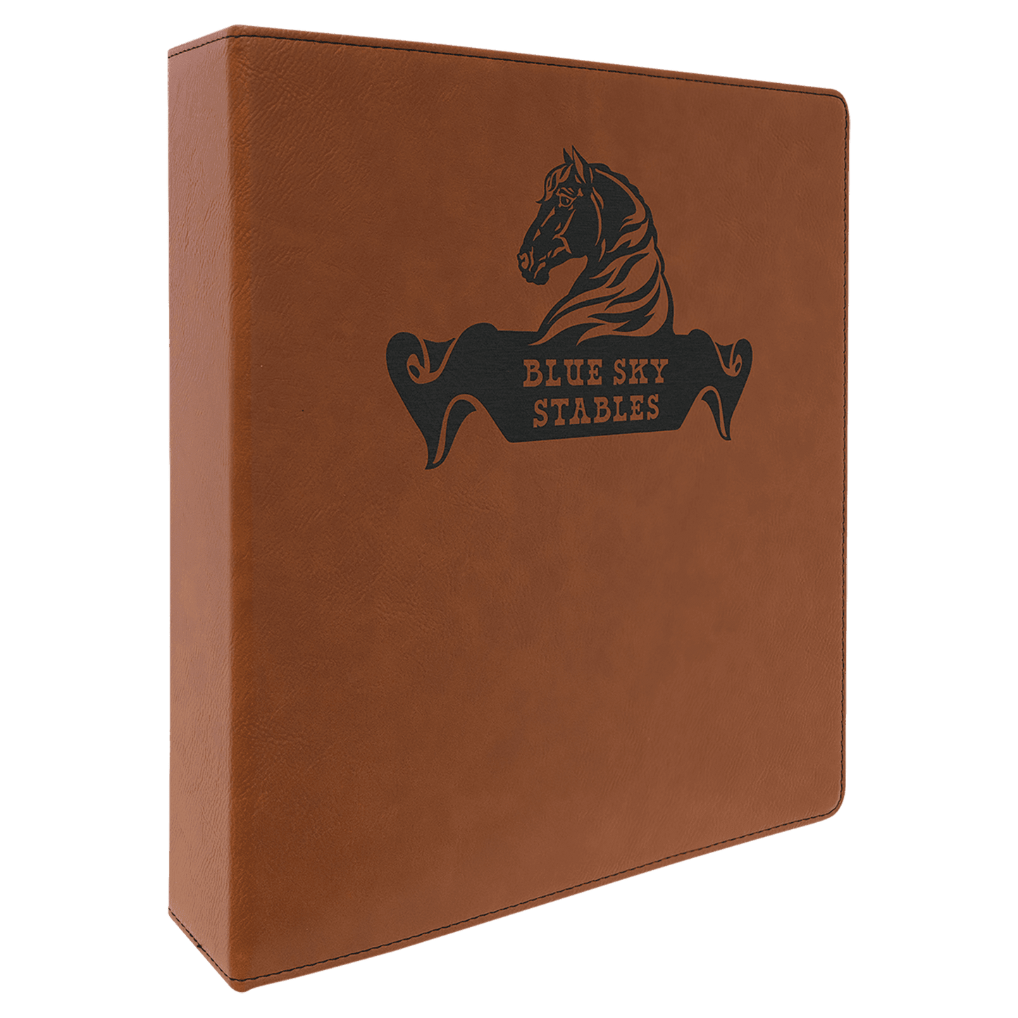 Rawhide Engravable Leatherette 3 Ring Binder with 2" Slant D Rings - 11" x 11 1/2"