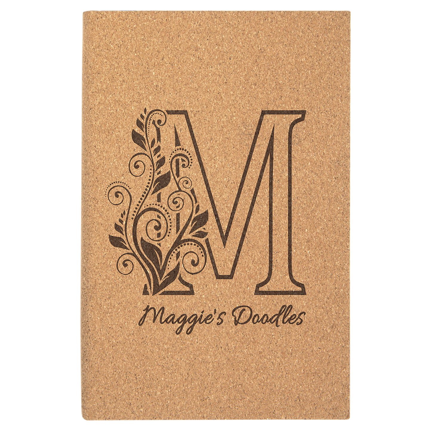 Cork Sketch Book with Unlined Notepad - 5 1/4" x 8 1/4"
