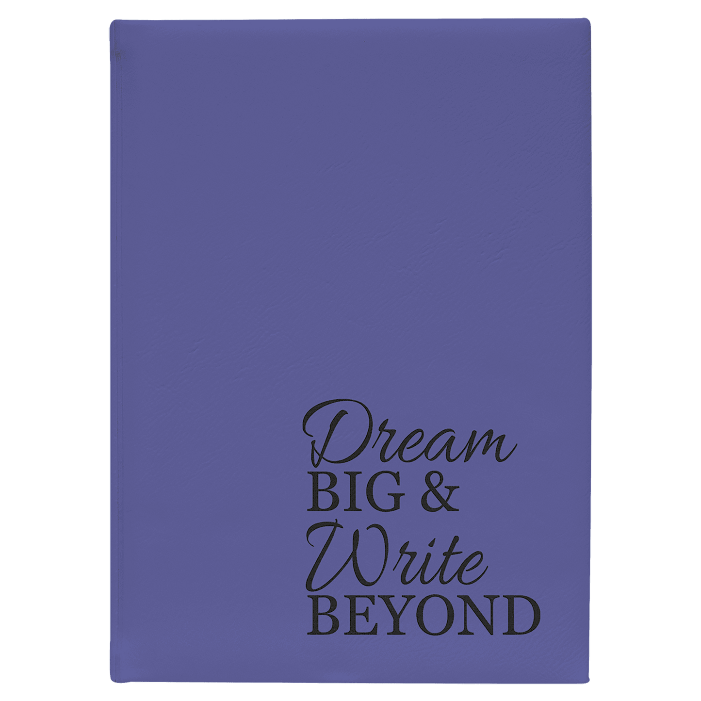 Purple Engravable Leatherette Journal with Lined Notepad - 7" x 9 3/4"