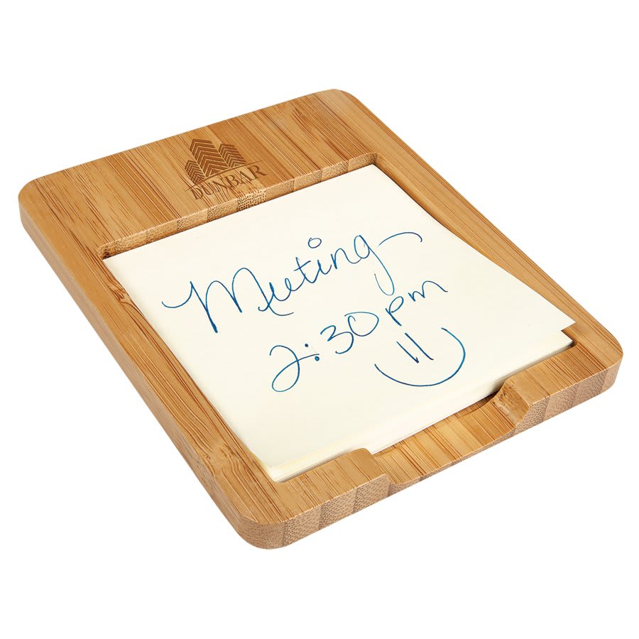 Bamboo Sticky Note Holder - 3 5/8" x 4 1/2"