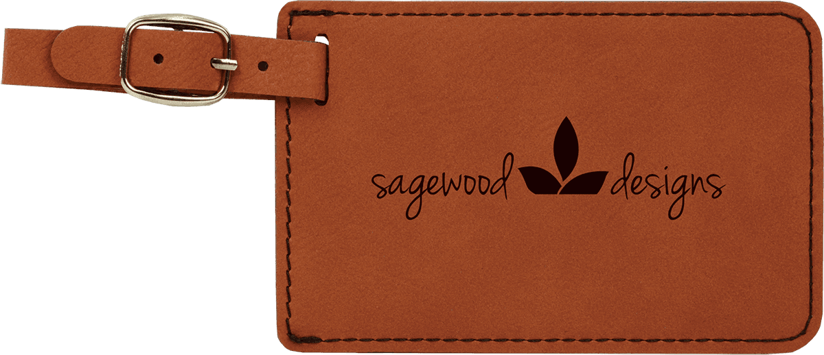 Rawhide Engravable Leatherette Luggage Tag - 4 1/4" x 2 3/4"