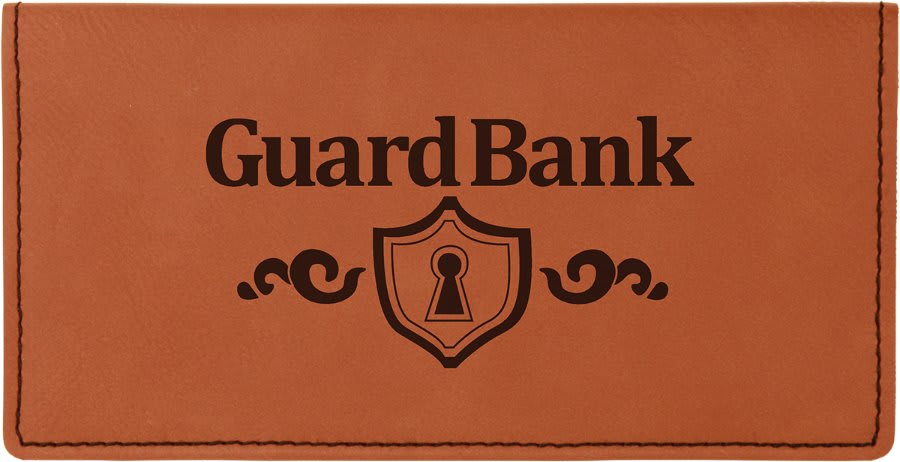 Rawhide Engravable Leatherette Checkbook Cover - 6 3/4" x 3 1/2"