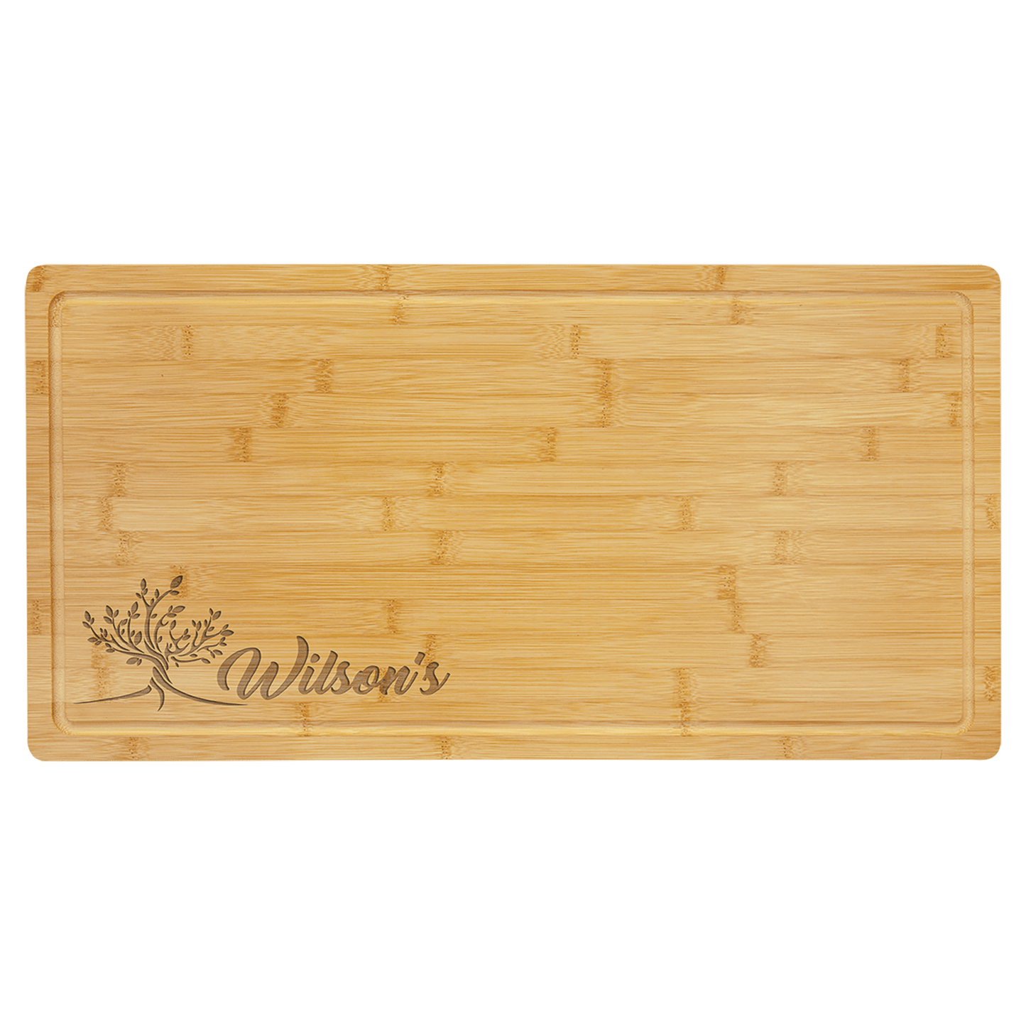 Bamboo Cutting Board with Drip Ring - 23 3/4" x 12"