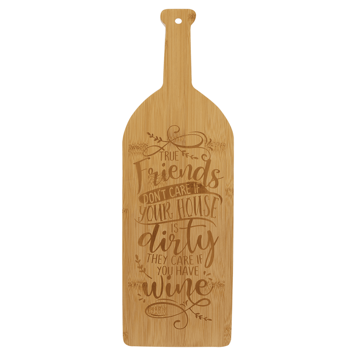 Bamboo Wine Bottle Cutting Board - 17" x 5 1/4"