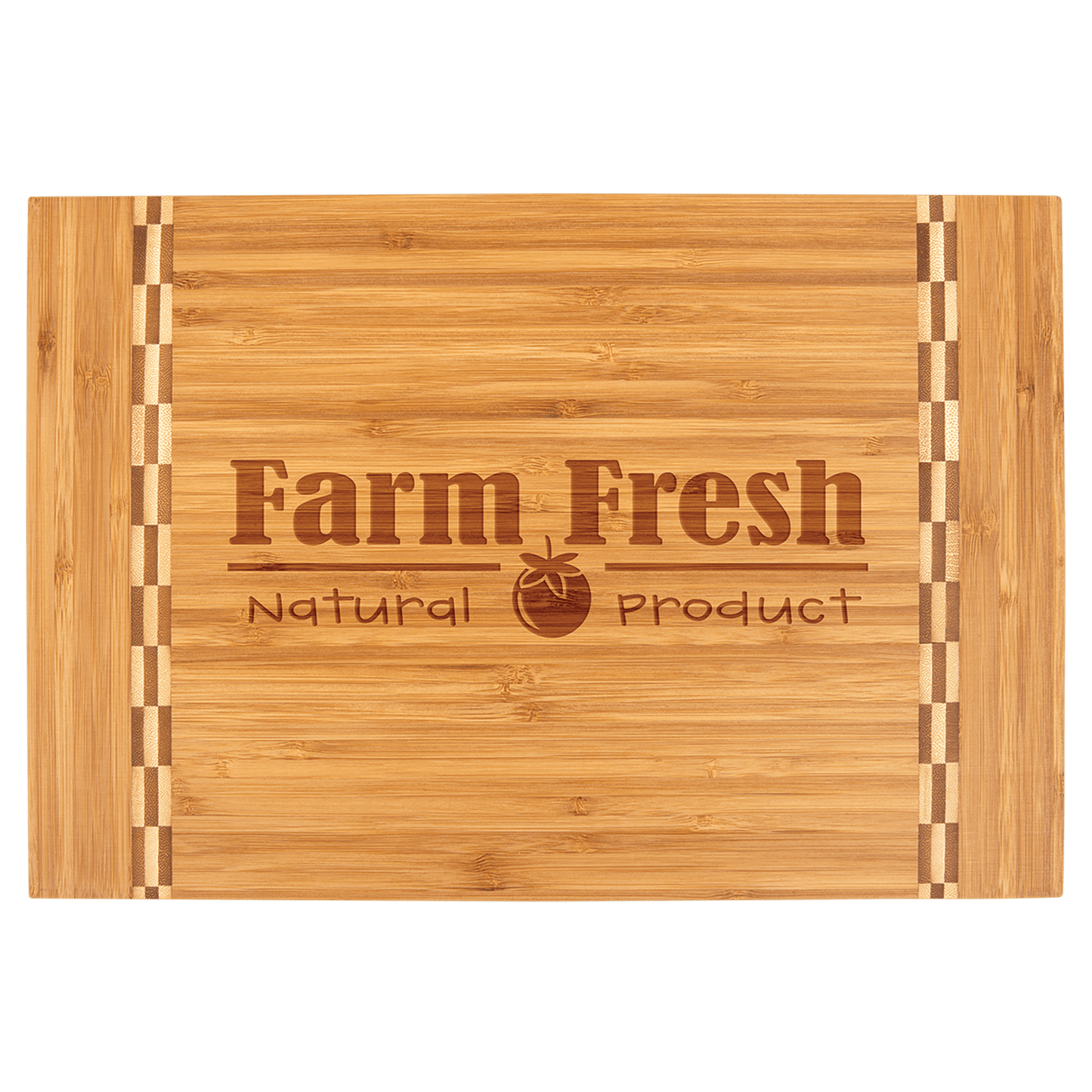 Bamboo Cutting Board with Butcher Block Inlay - 15" x 10 1/4"
