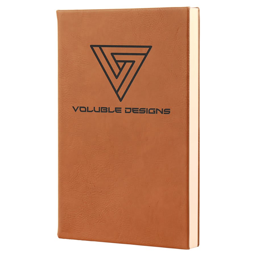 Rawhide Engravable Leatherette Journal with Lined Notepad - 5 1/4" x 8 1/4"
