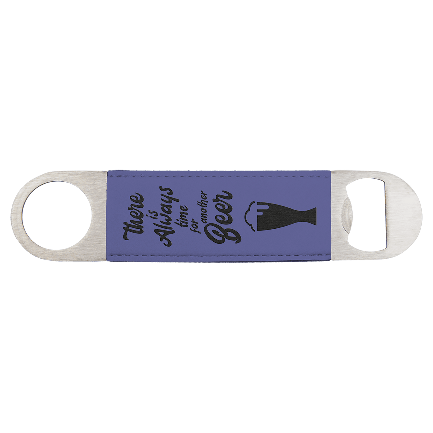 Purple Engravable Leatherette Bottle Opener - 1 1/2" x 7"