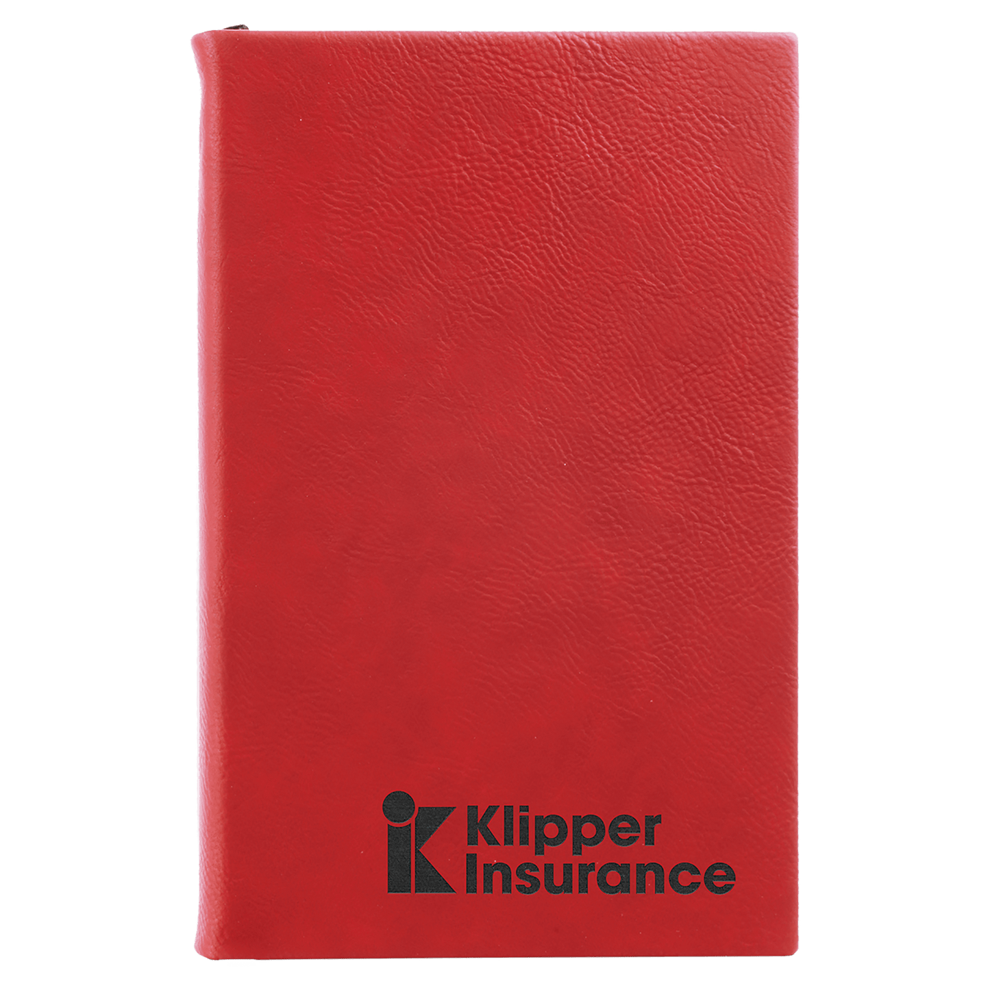 Red Engravable Leatherette Journal with Lined Notepad - 5 1/4" x 8 1/4"
