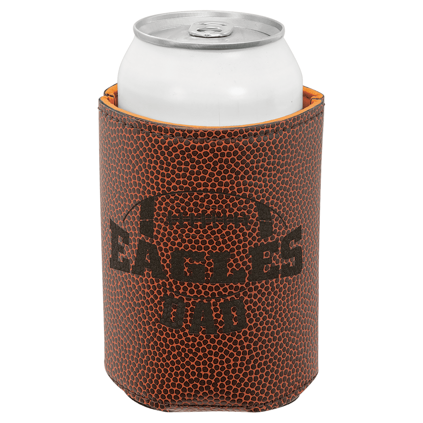 Football Engravable Leatherette Beverage Holder - 3 3/4"