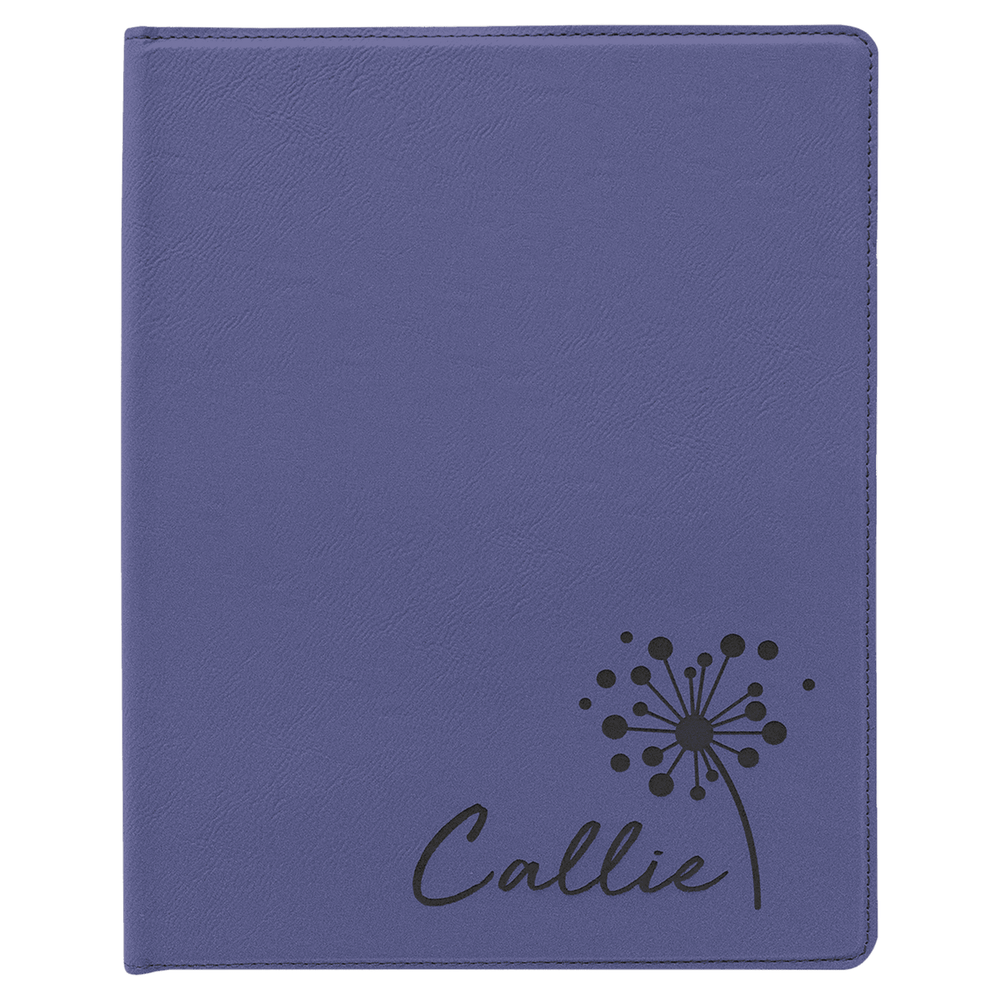 Purple Engravable Leatherette Portfolio with Notepad - 9 1/2" x 12"